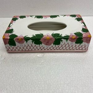 Vintage Porta Ceramic Tissue Holder 10x5.5”